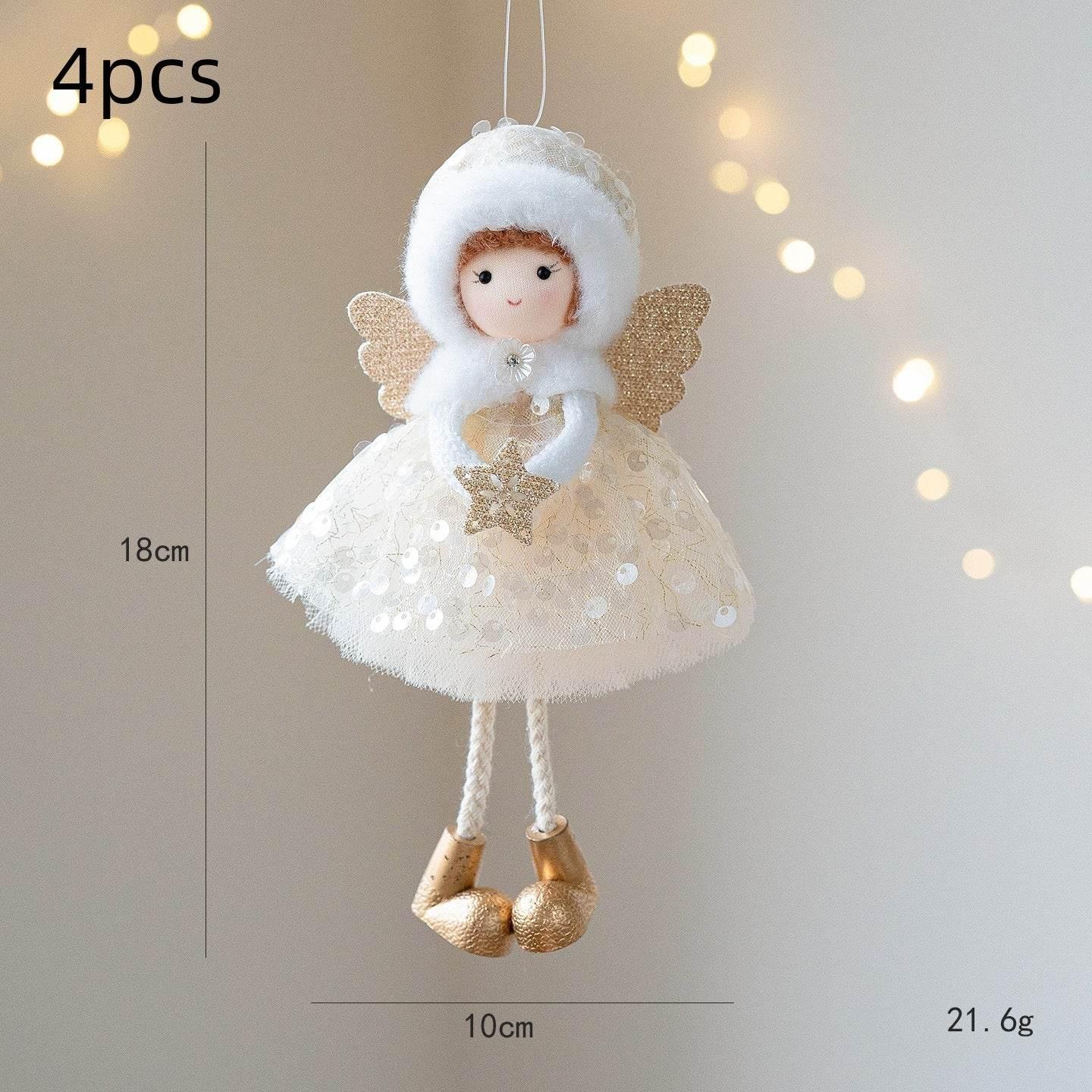 Christmas Angel Girl Pendant Winter Mesh Big Eyes Décor - ZA-Zola