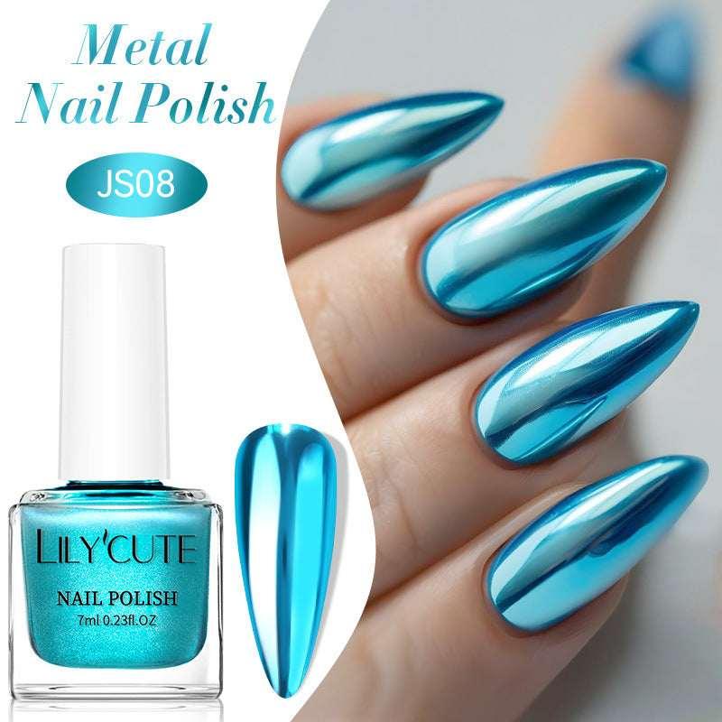 Metallic Mirror Nail Polish – Quick-Dry, No Baking Needed - ZA-Zola