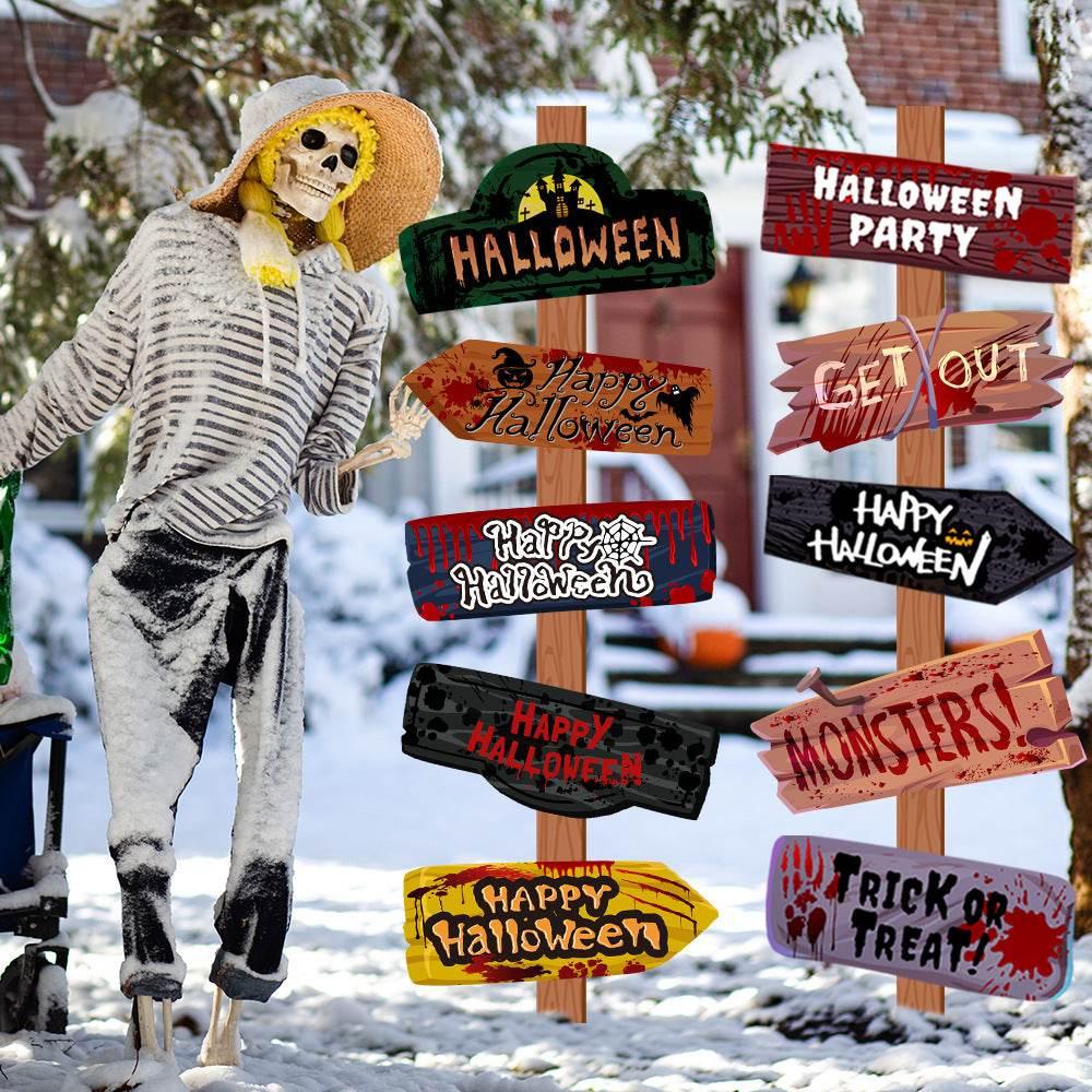 ZA-Zola Halloween Paper Signs Party Props Set - ZA-Zola