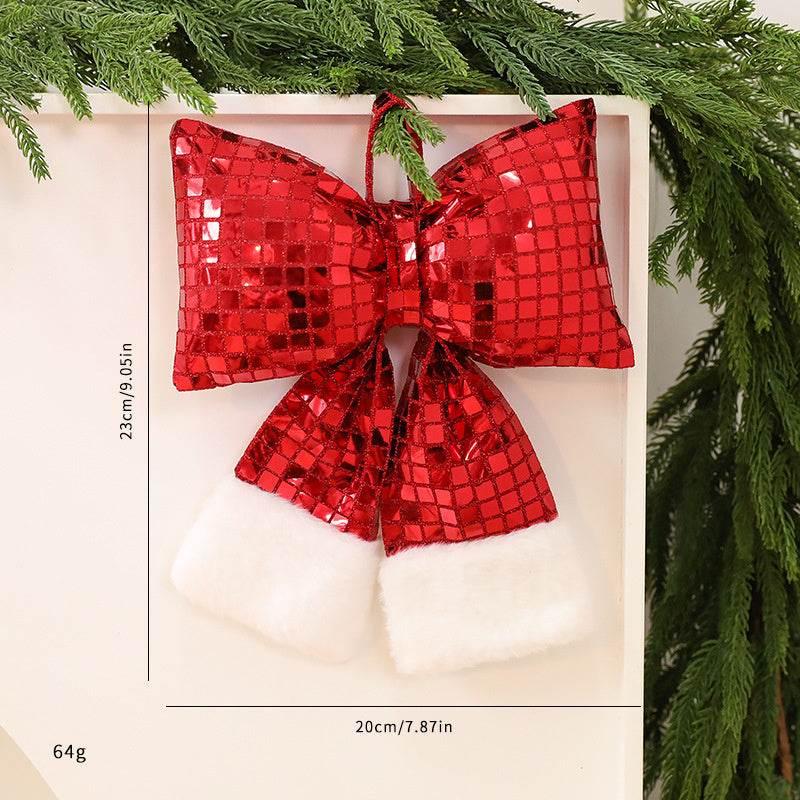 Mirror Bow Christmas Decoration for Tree | Gold, Silver & Red - ZA-Zola