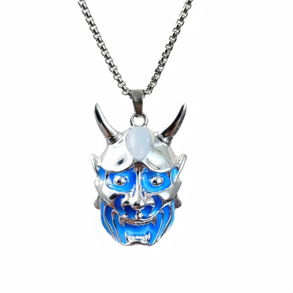 ZA-Zola Men’s Ghost Mask Luminous Necklace - ZA-Zola