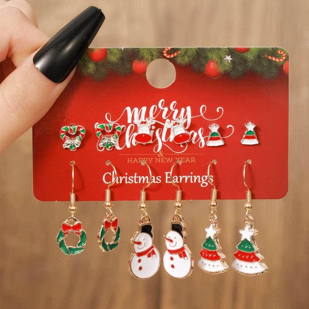 Festive Christmas Stud Earrings Set – Shop Now! - ZA-Zola