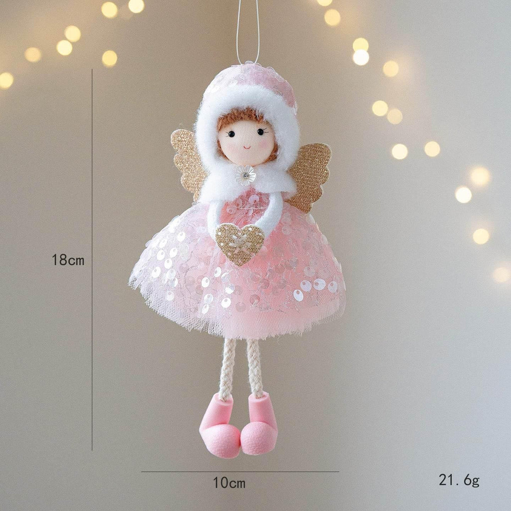 Christmas Angel Girl Pendant Winter Mesh Big Eyes Décor - ZA-Zola