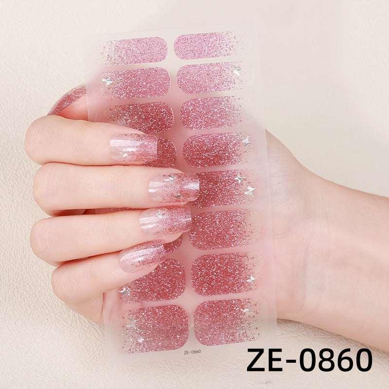 Gradient French Nail Stickers – Aurora Onion Powder Style - ZA-Zola