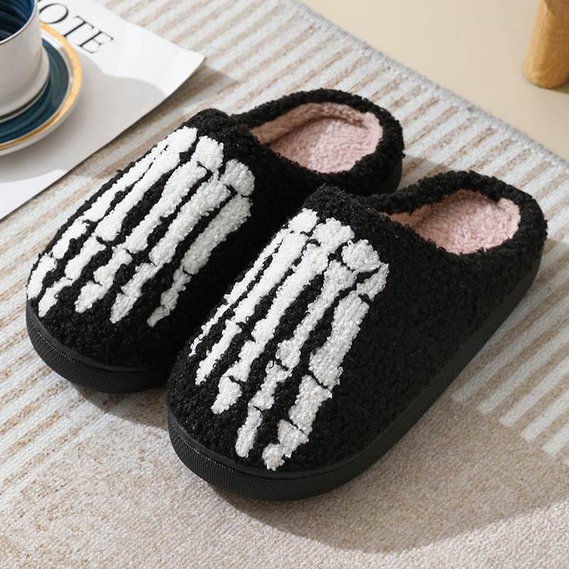 ZA-Zola Halloween Skull Cartoon Print Slippers - ZA-Zola