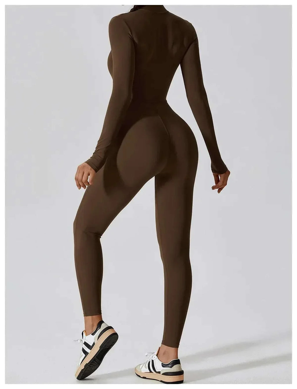 Women Zipper Yoga Jumpsuit Long Sleeve Sportswear - ZA-Zola