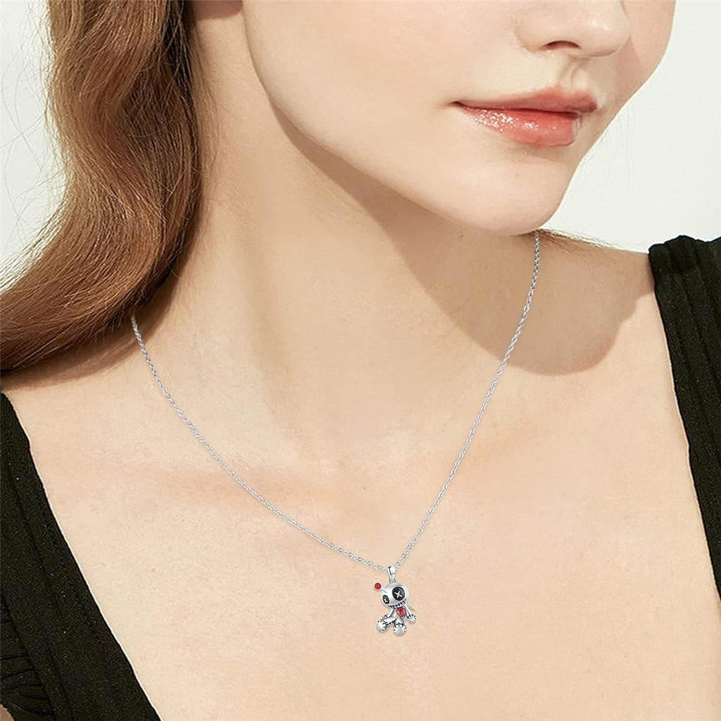 ZA-Zola Red Heart Voodoo Doll Necklace - ZA-Zola