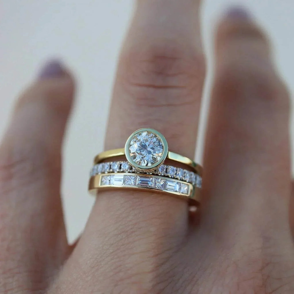 Minimalist Geometric Gold Ring for Women - ZA-Zola