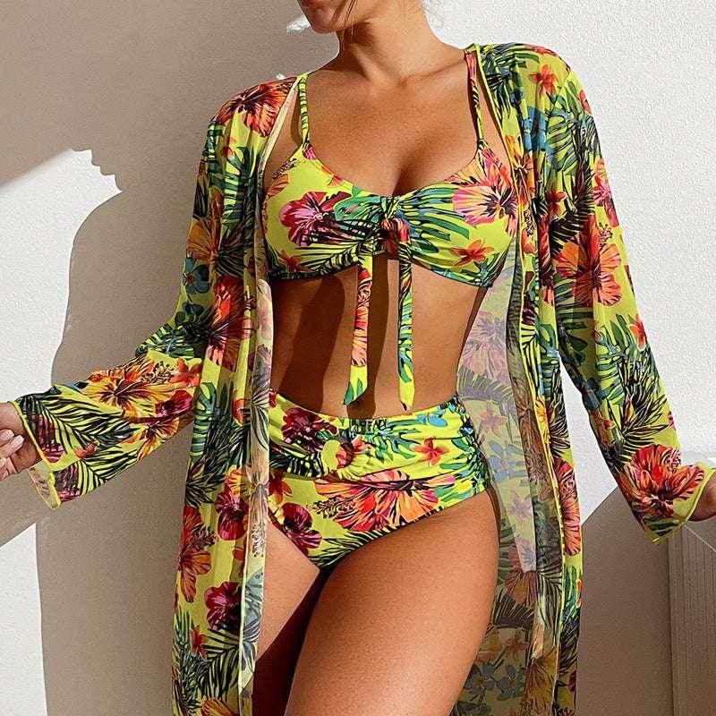 Women's Plus Size Bikini with Long Blouse Cover-Up | ZA-Zola - ZA-Zola