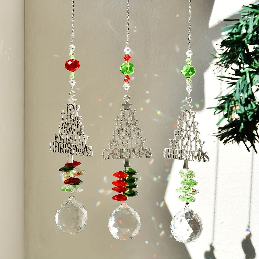 Christmas Sun Catcher Crystal Christmas Tree Pendant - ZA-Zola
