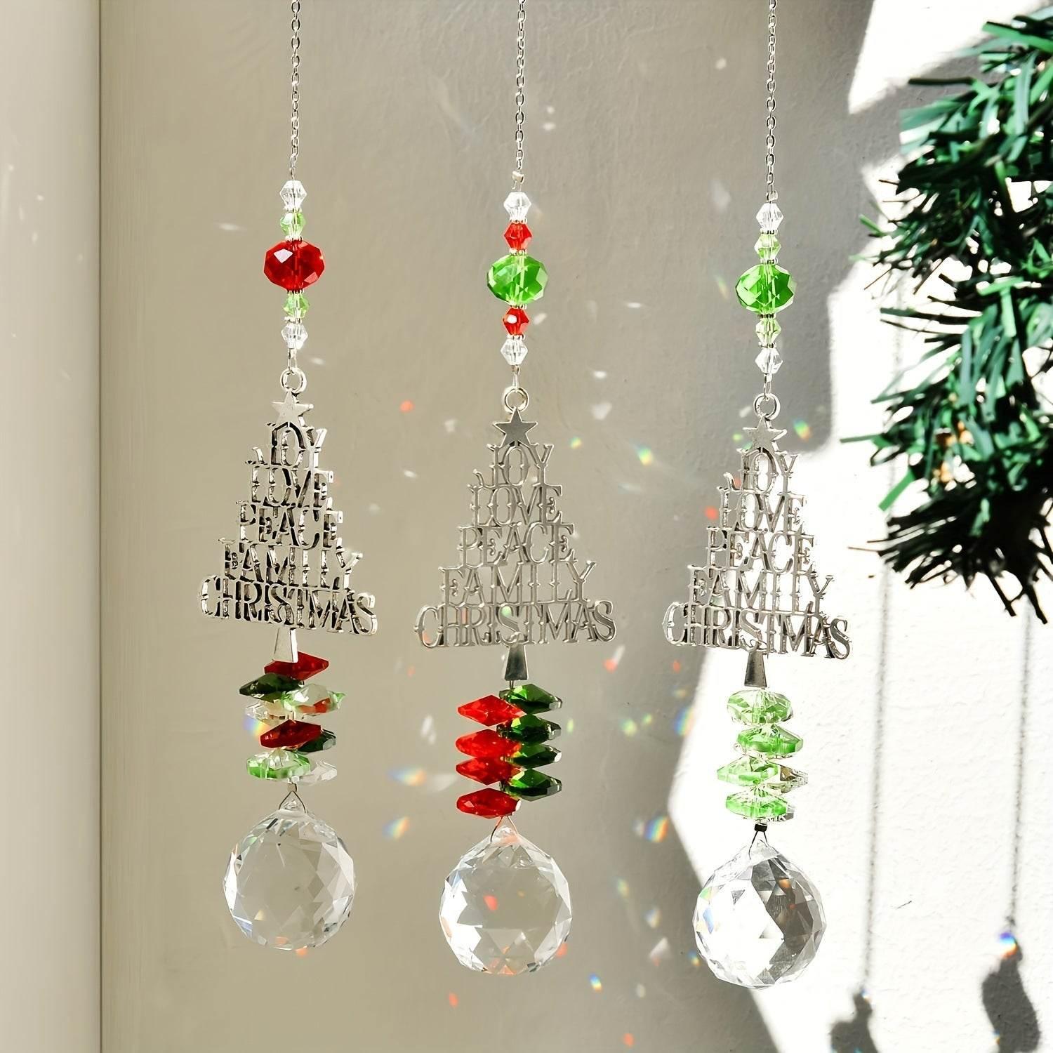 Christmas Sun Catcher Crystal Christmas Tree Pendant - ZA-Zola