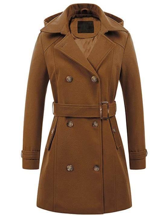 Shop Women’s Woolen Hooded Plus Size Coat – Stylish & Warm - ZA-Zola
