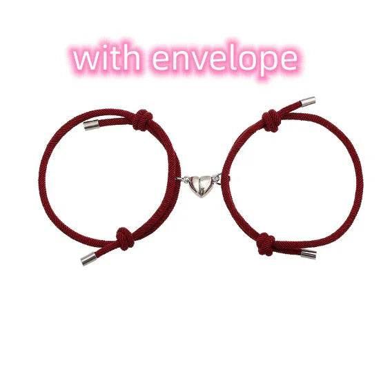 Magnetic Nylon Love Bracelet Pair – Adjustable Fit - ZA-Zola