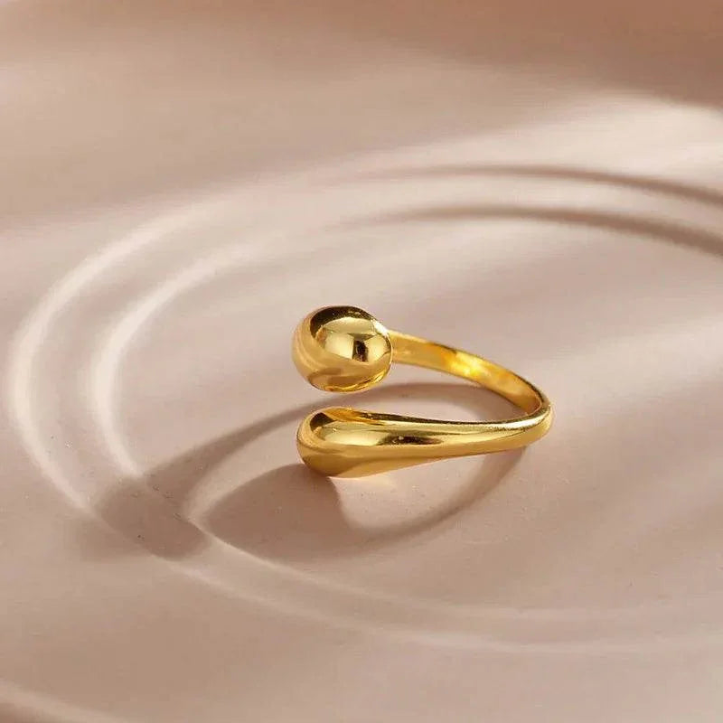 Cora Adjustable Gold Ring – Elegant Geometric Style - ZA-Zola