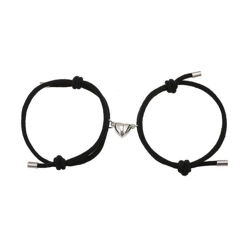 Magnetic Nylon Love Bracelet Pair – Adjustable Fit - ZA-Zola