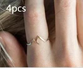 Mountain Shaped Copper Ring for Women - ZA-Zola