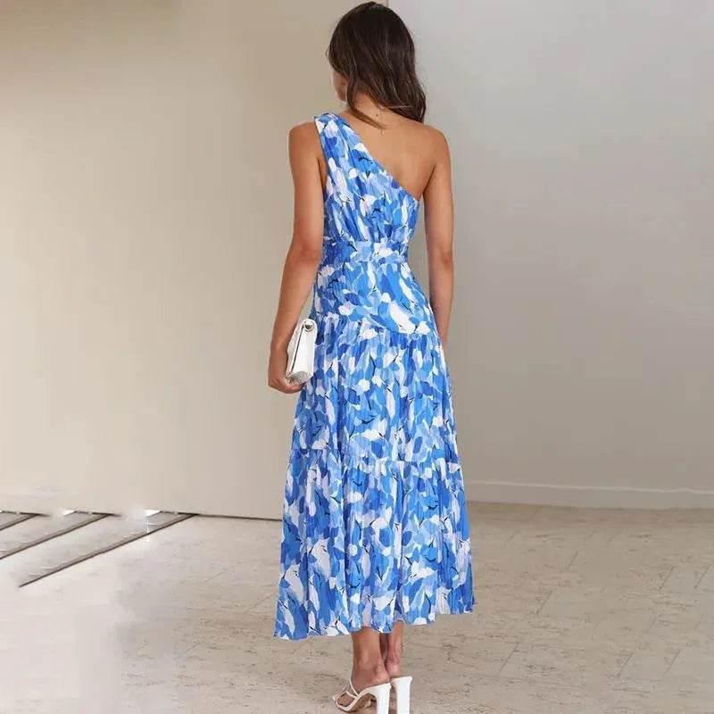 Backless Floral Print Dress | Elegant Summer Holiday - ZA-Zola