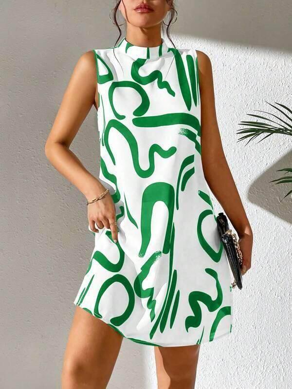 Floral Stand Collar Dress | Fresh & Elegant Style - ZA-Zola