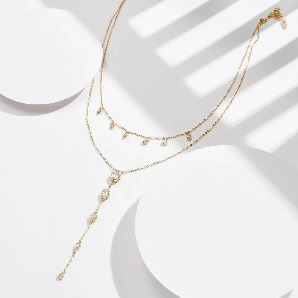 Women's Sterling Silver Twin Lasso Necklace - ZA-Zola