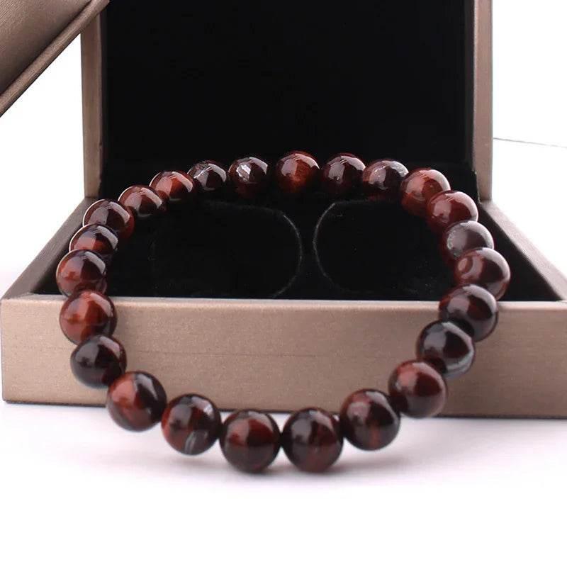 Red Tiger Eye Vintage Bracelet - Anti-Fatigue 8mm - ZA-Zola