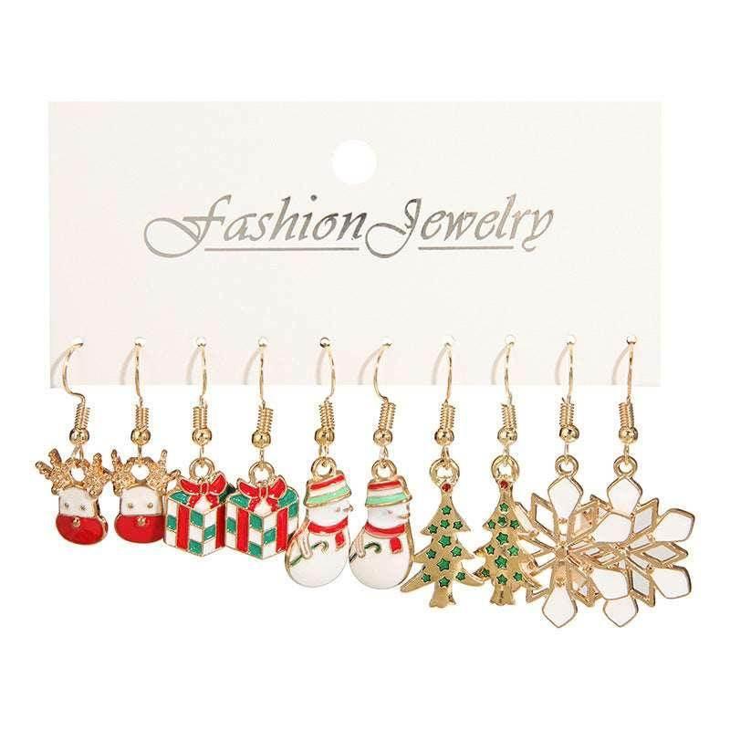 Festive Christmas Stud Earrings Set – Shop Now! - ZA-Zola