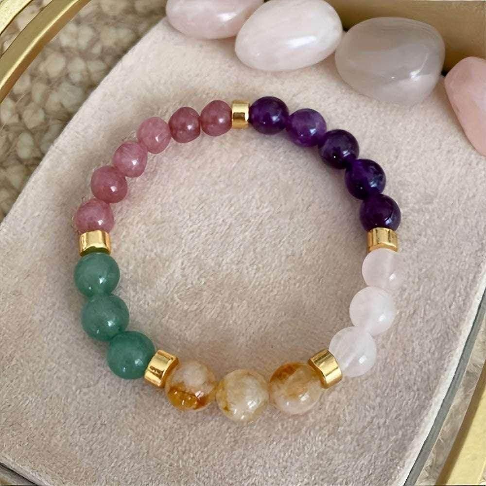 Natural Stone Crystal Bracelet – Unisex Travel Charm - ZA-Zola