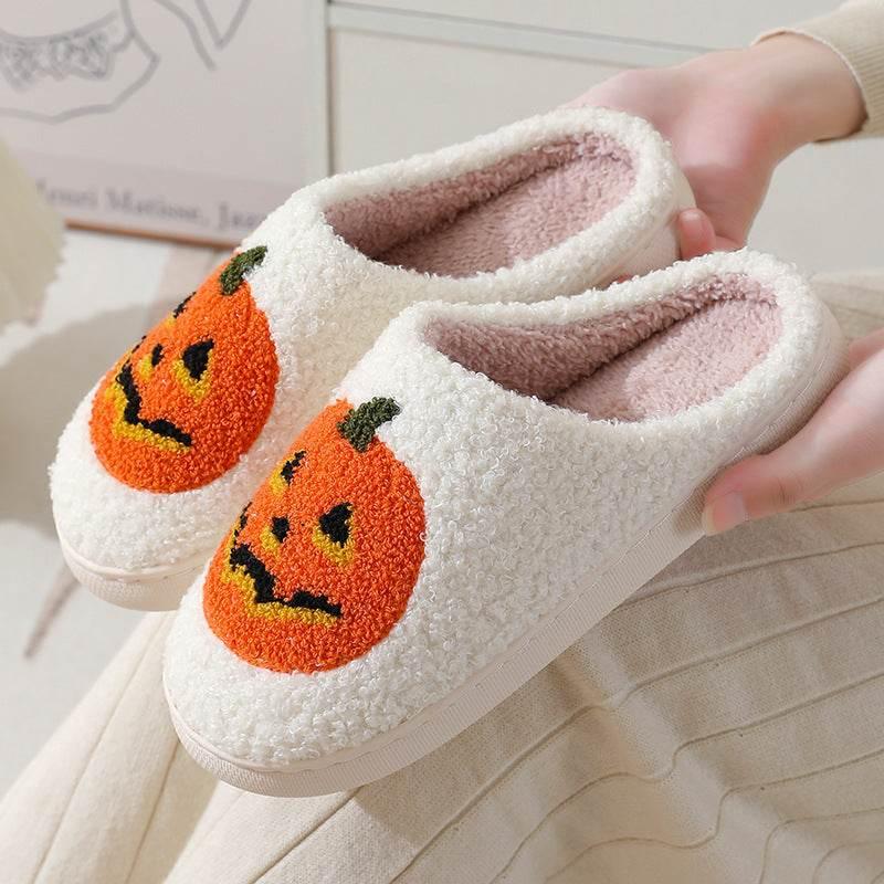 ZA-Zola Halloween Pumpkin Plush Slippers - ZA-Zola