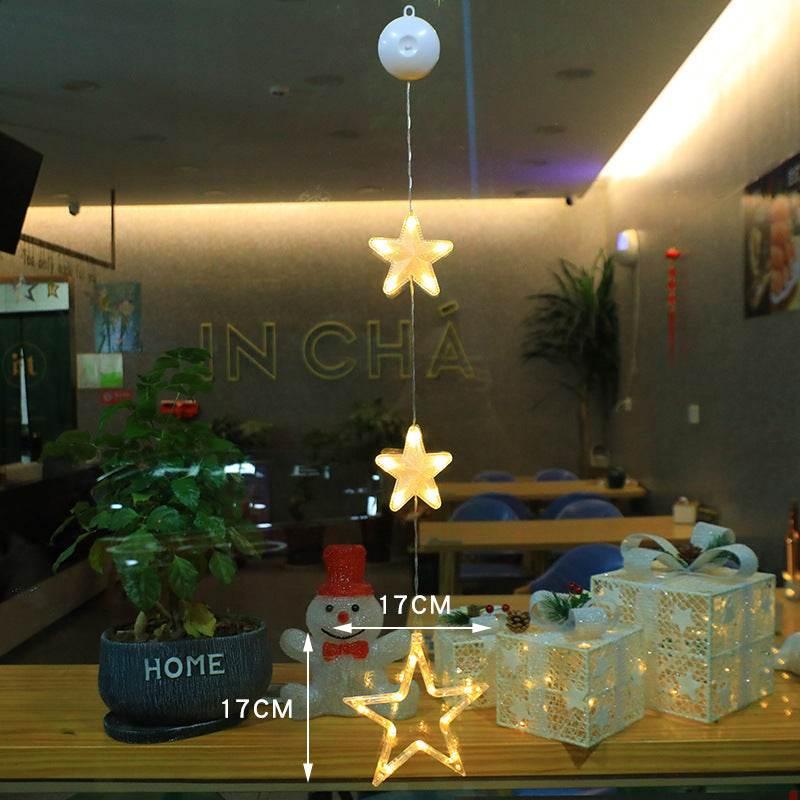 Christmas LED Window Lights 3pcs Star Hanging Lamp - ZA-Zola