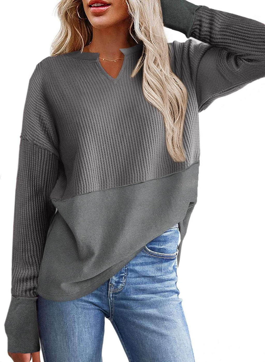 Women's Loose Pullover Sweater – Fall & Winter - ZA-Zola