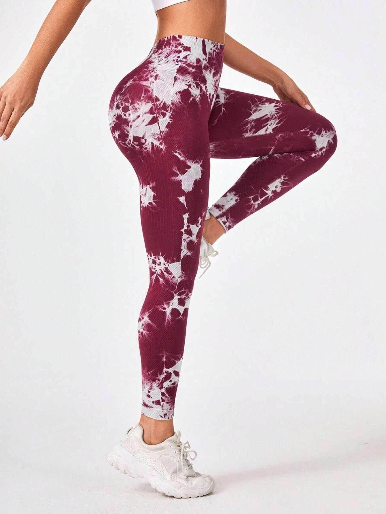 Tie Dye Seamless Leggings – High Waist Scrunch Butt Yoga Pants - ZA-Zola