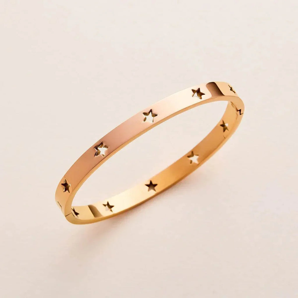 Hollow Pentagram Titanium Steel Bracelet | Unisex Design - ZA-Zola