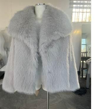Winter Plush Coat for Women | Fluffy Warm Lapel Jacket - ZA-Zola