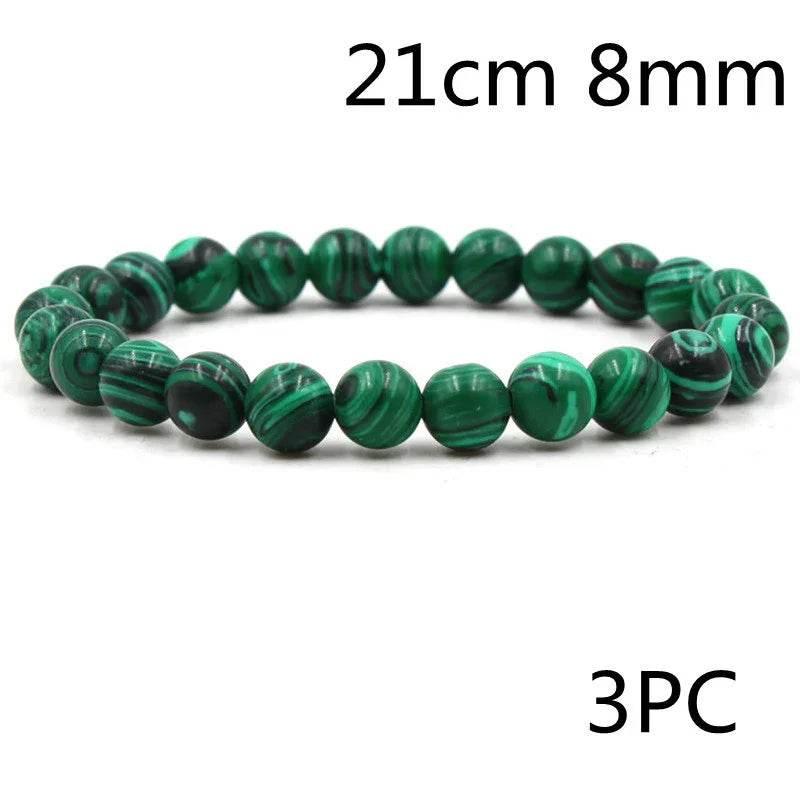 Classic Matte Malachite Bracelet for Men & Women - ZA-Zola
