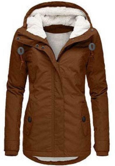 Warm Winter Hooded Jacket | Fleece Zip-Up Women's Casual Coat - ZA-Zola