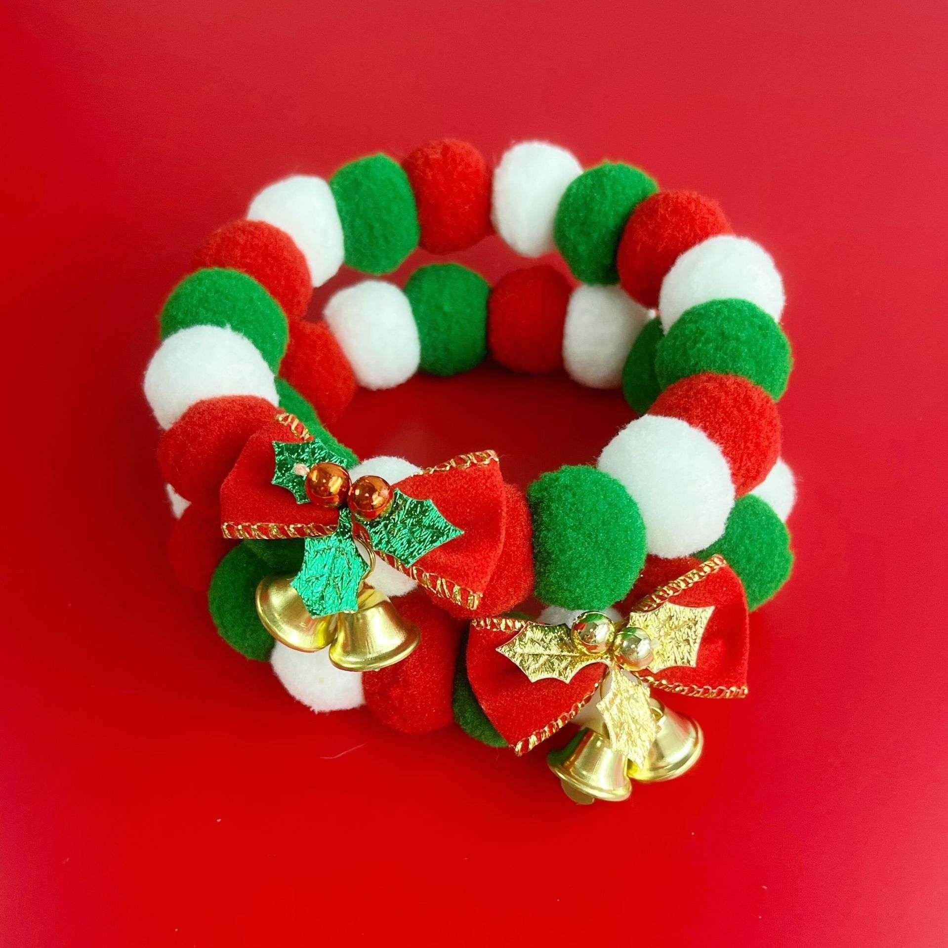 Christmas Plush Dog & Cat Collar – Festive & Cozy - ZA-Zola