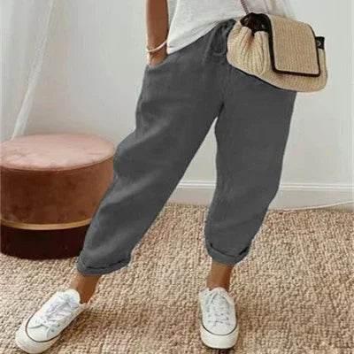 Cotton Linen Casual Pants for Women - ZA-Zola