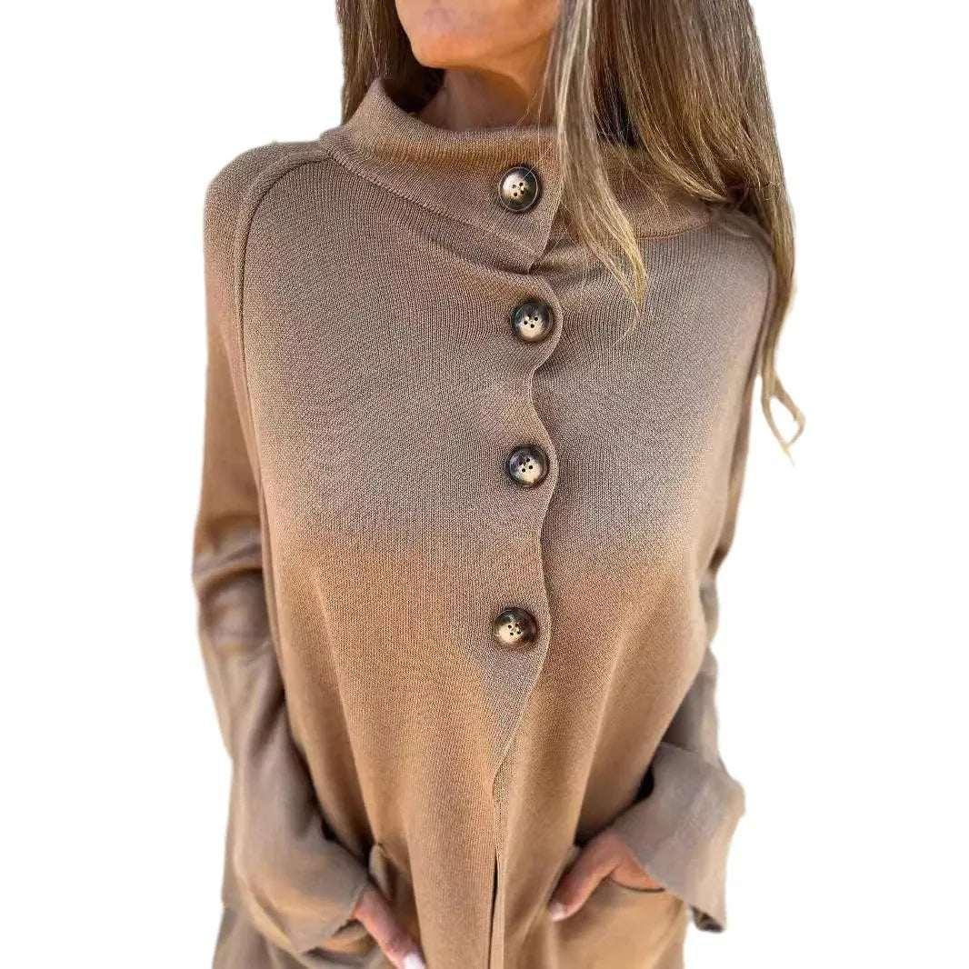 Women Knitted Coat – Lapel Cardigan Jacket - ZA-Zola