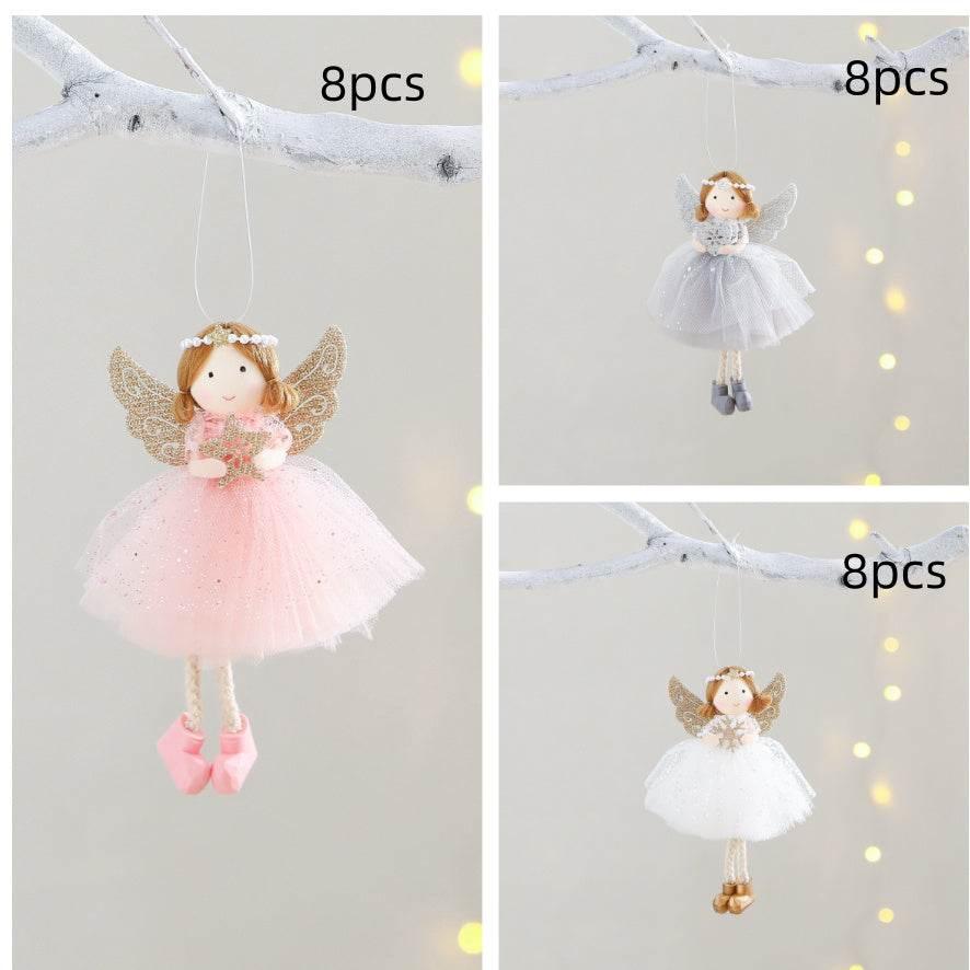 Christmas Angel Girl Pendant Winter Mesh Big Eyes Décor - ZA-Zola