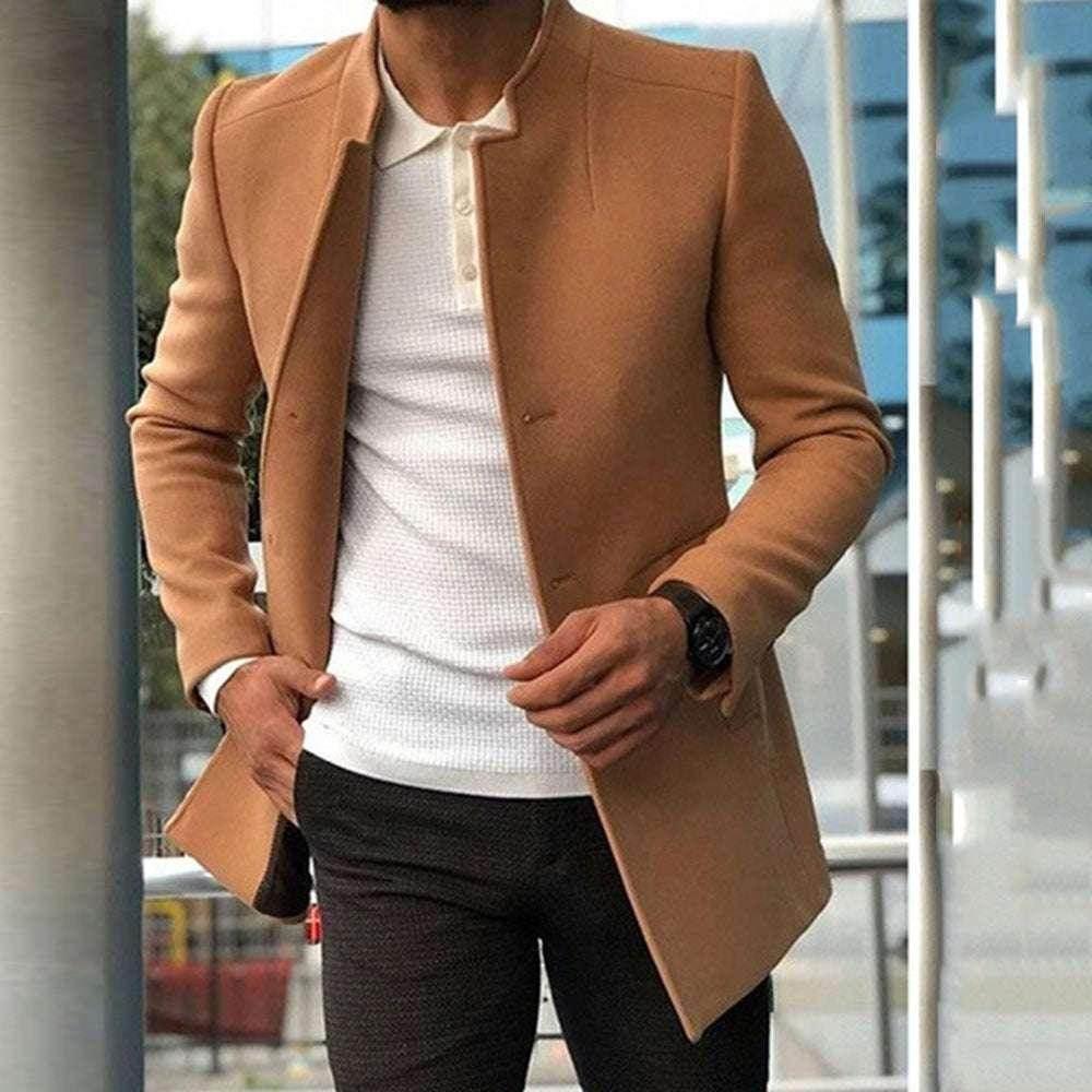 Men's Slim Coat Single-Breasted Business Jacket | Stylish Outwear - ZA-Zola