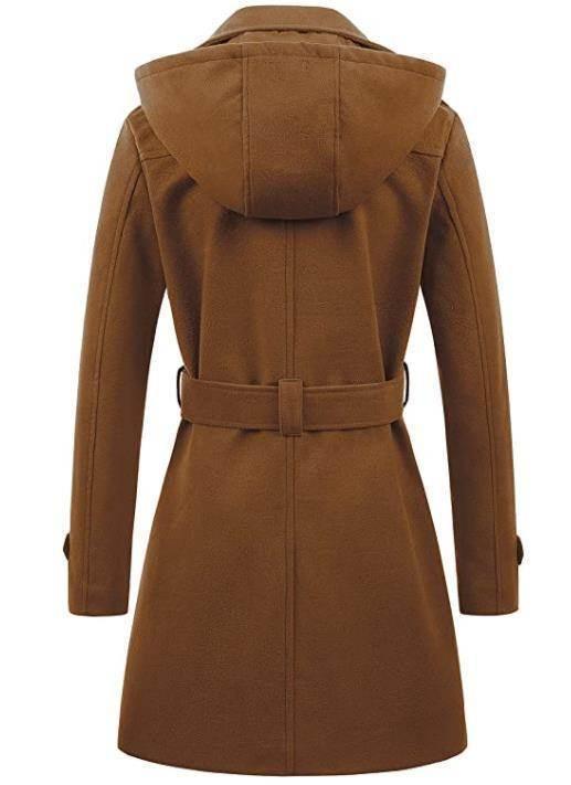 Shop Women’s Woolen Hooded Plus Size Coat – Stylish & Warm - ZA-Zola