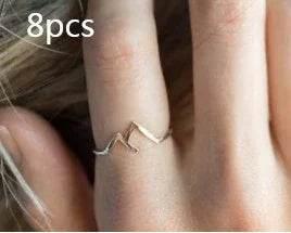 Mountain Shaped Copper Ring for Women - ZA-Zola