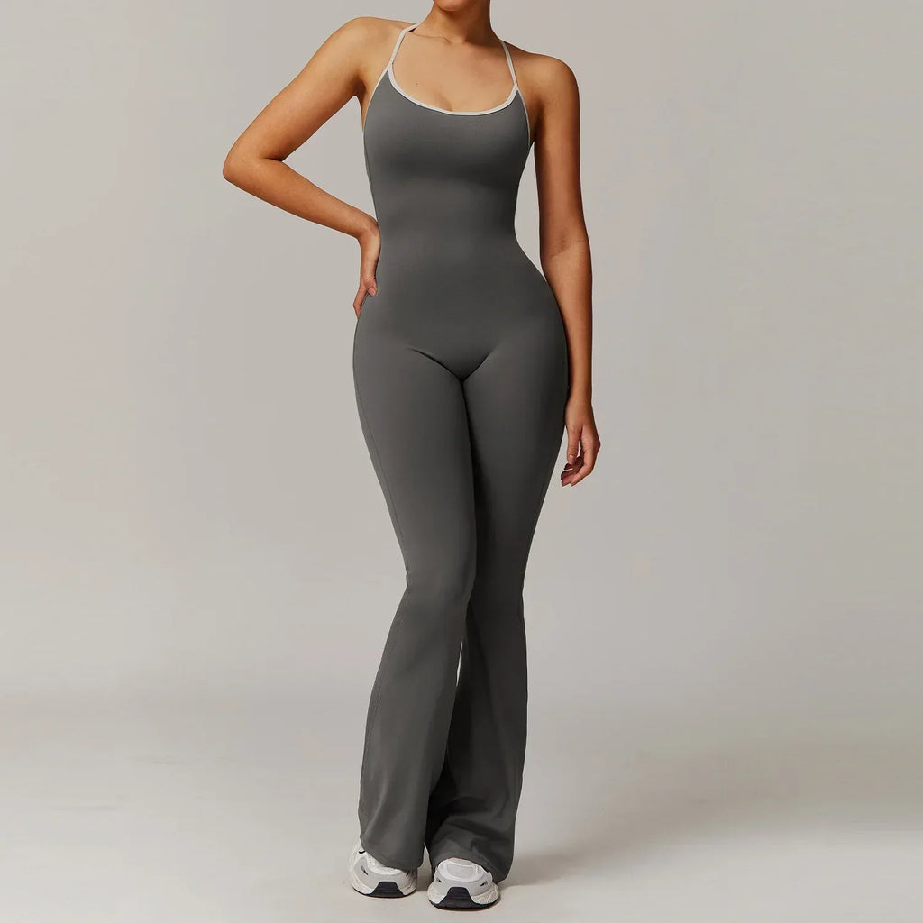 Beauty Back Yoga Jumpsuit – Slim Fit Sports Bodysuit for Women - ZA-Zola