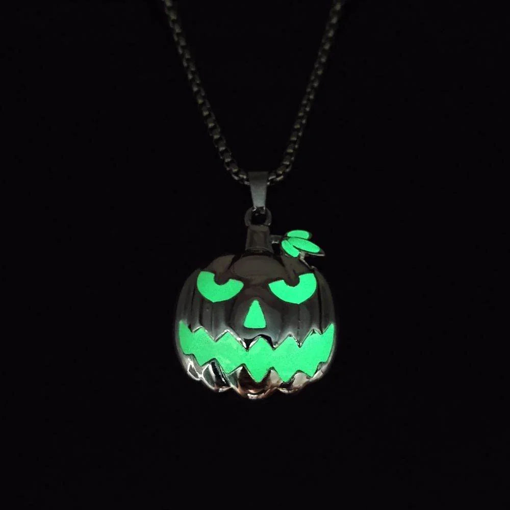 ZA-Zola Luminous Pumpkin Ghost Necklace Halloween - ZA-Zola