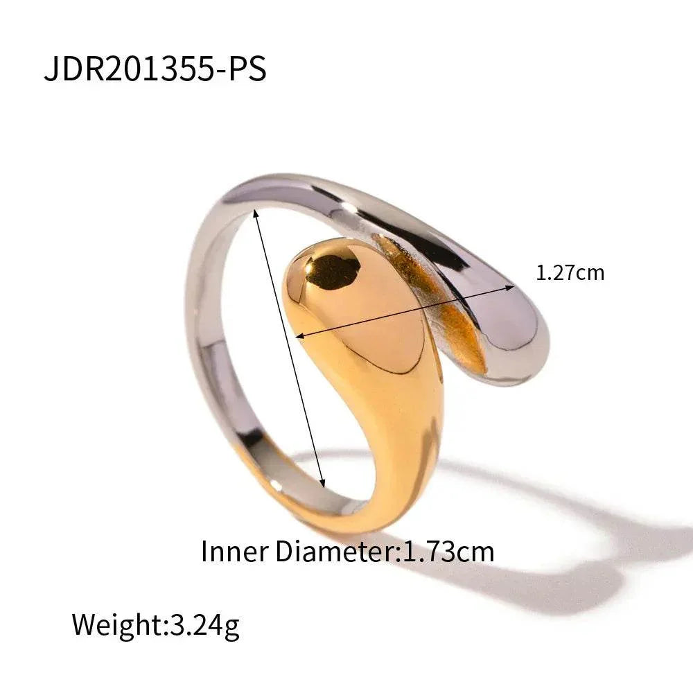 Cora Adjustable Gold Ring – Elegant Geometric Style - ZA-Zola