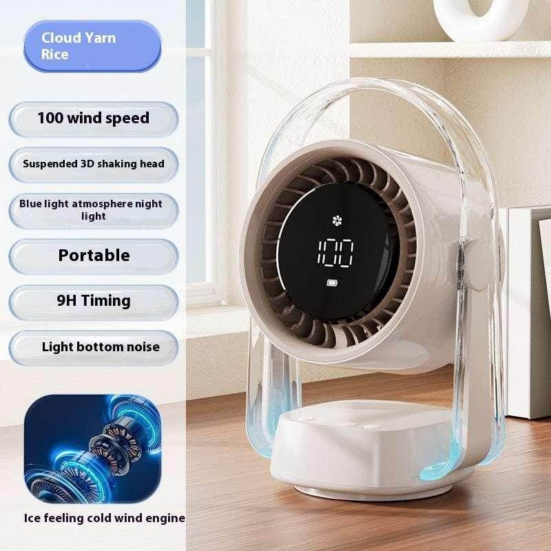 Digital Display 3D Suspension Cold Air Desktop Fan - ZA-Zola