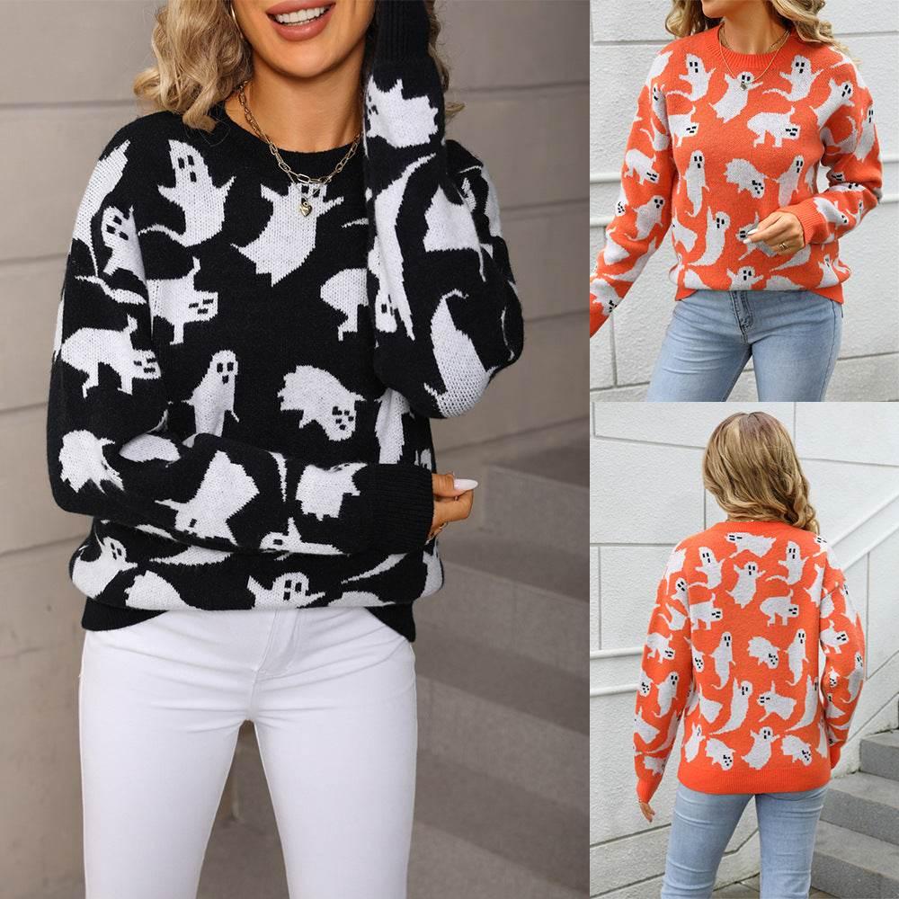 ZA-Zola Halloween Sweater Pullover Knitwear - ZA-Zola