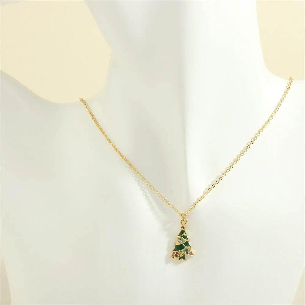 Festive Christmas Tree & Santa Necklace – Shop Now - ZA-Zola