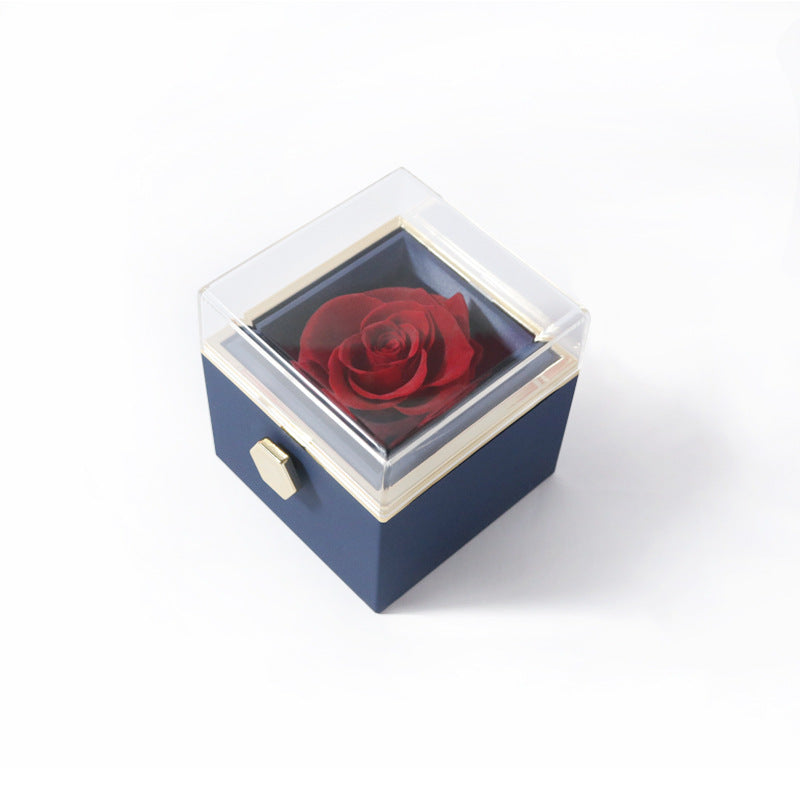 Fashion Acrylic Rotating Rose Jewelry Box | Elegant Gift Box