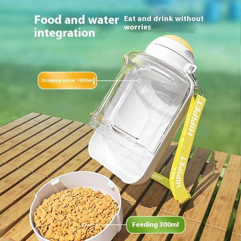 2-in-1 Dog Water & Food Bottle – Leakproof & Portable - ZA-Zola
