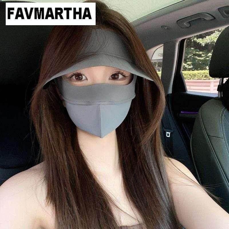 Women's Ice Silk Sun Hat Mask – Full Face Cover - ZA-Zola